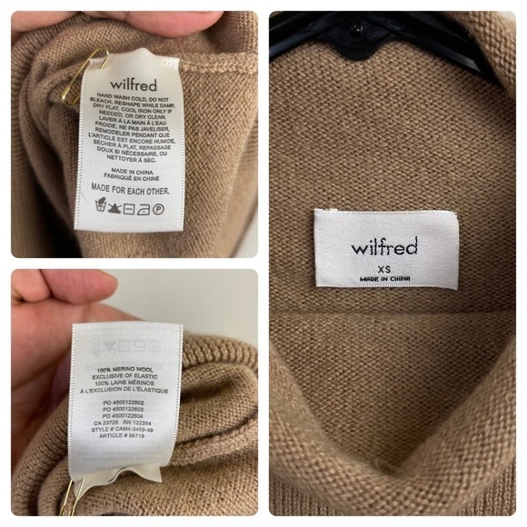 Bundle of Wilfred Cyprie Sweaters in Oxford Tan and Gray - Picture 11 of 15